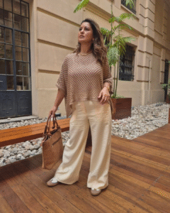 Calça Pantalona Color