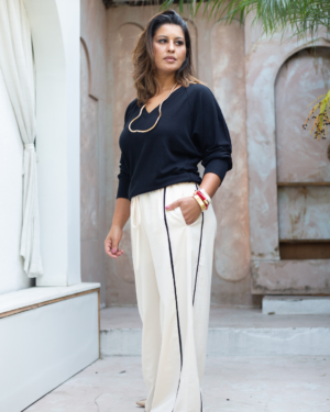 Calça Rose com elastico no cos